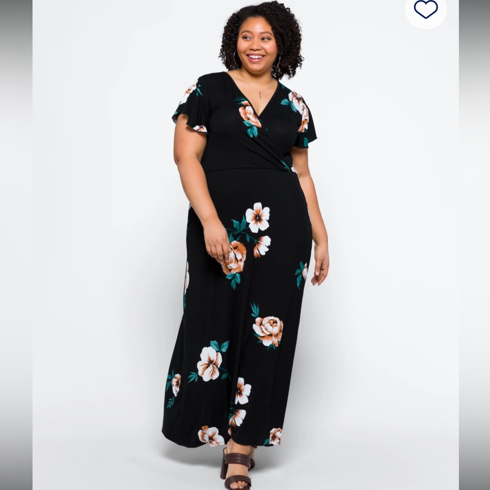 Floral Black Maxi Dress